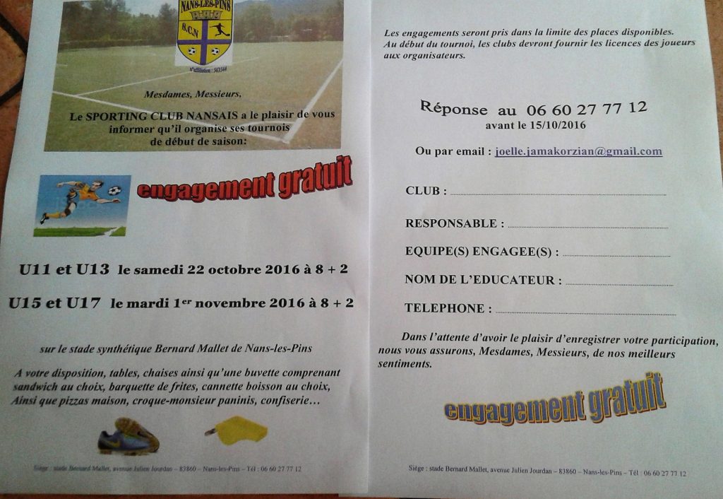 SC Nansais – Club de Football de Nans-les -Pins – Var (83)