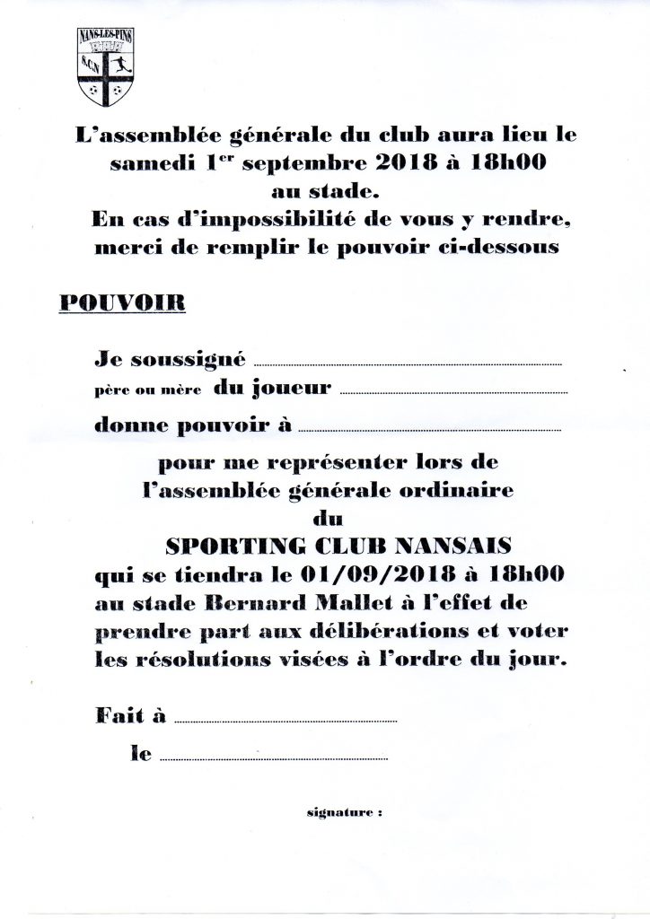 SC Nansais – Club de Football de Nans-les -Pins – Var (83)
