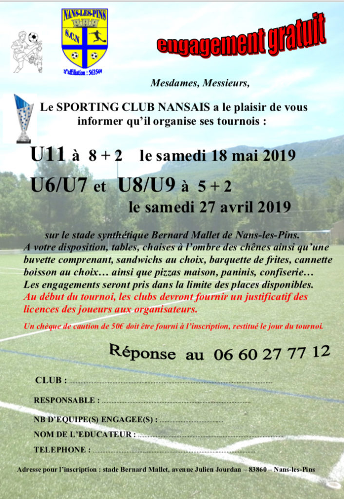 SC Nansais – Club de Football de Nans-les -Pins – Var (83)
