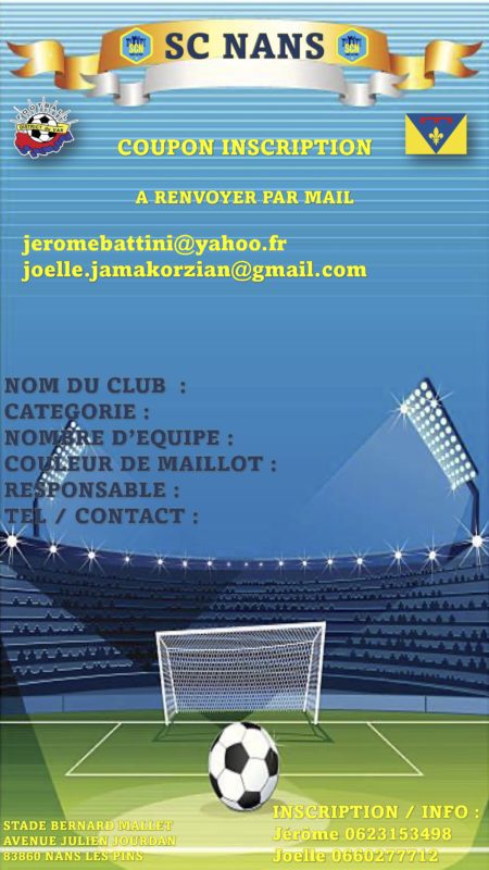 SC Nansais – Club de Football de Nans-les -Pins – Var (83)